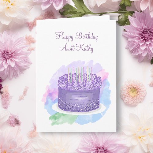 Personalized Happy Birthday Card for Aunt