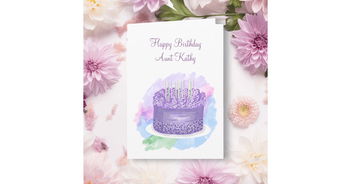 Personalized Happy Birthday Card for Aunt | Zazzle