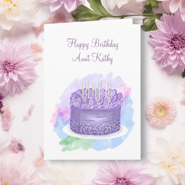 Personalized Happy Birthday Card for Aunt | Zazzle