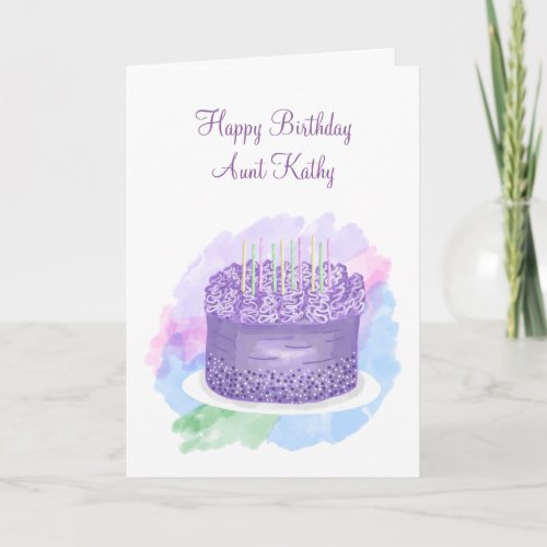 Personalized Happy Birthday Card for Aunt