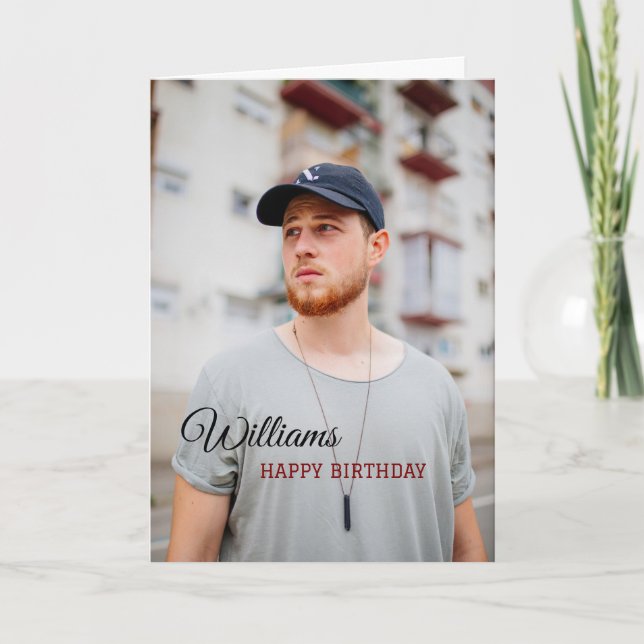 Personalized Happy   Birthday Card Photo  (Front)