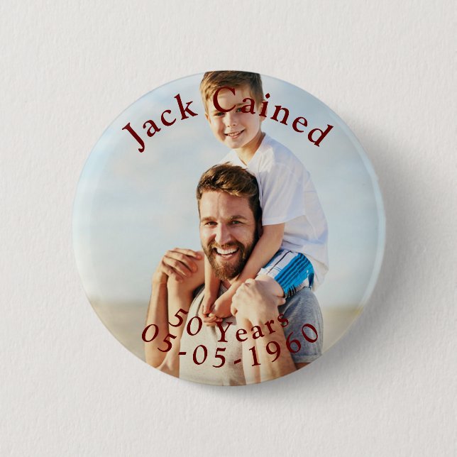 Personalized Happy Birthday Celebration gifts  Button (Front)