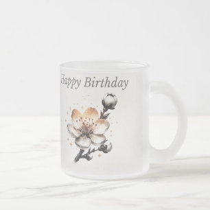 Personalized Happy Birthday Cherry Blossom Mug