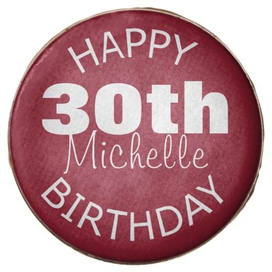 Personalized Happy Birthday Chocolate Covered Oreo (Front)