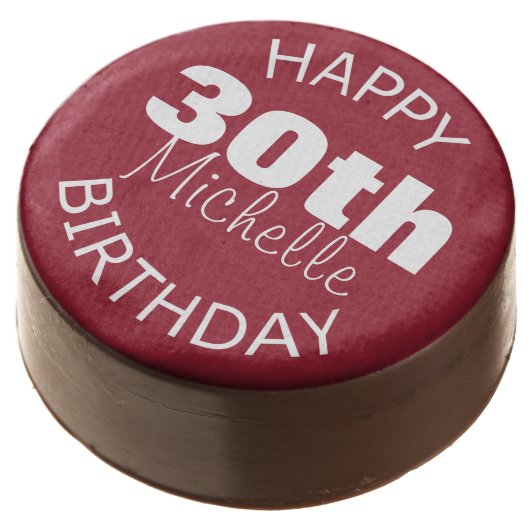 Personalized Happy Birthday Chocolate Covered Oreo (Angled)