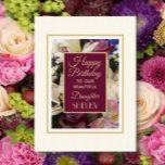 Personalized! Happy Birthday Daughter huge card<br><div class="desc">Send her a beautiful card to show you care.</div>