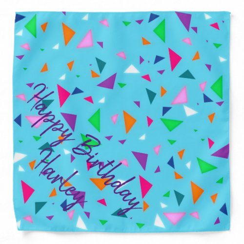 Personalized Happy Birthday Dog Bandana