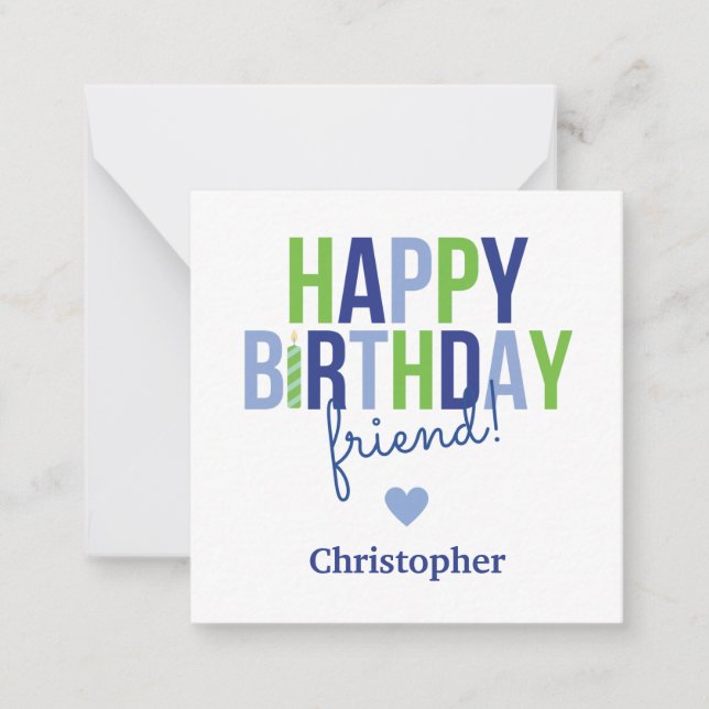 Personalized Happy Birthday Enclosure Cards (Front)