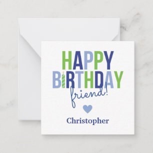 Personalized Happy Birthday Enclosure Cards