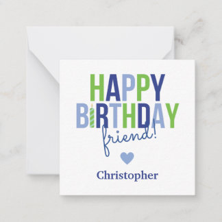 Personalized Happy Birthday Enclosure Cards