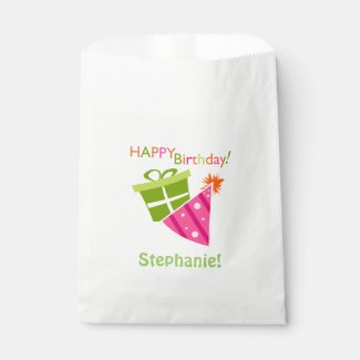 Personalized Happy Birthday Favor Bag