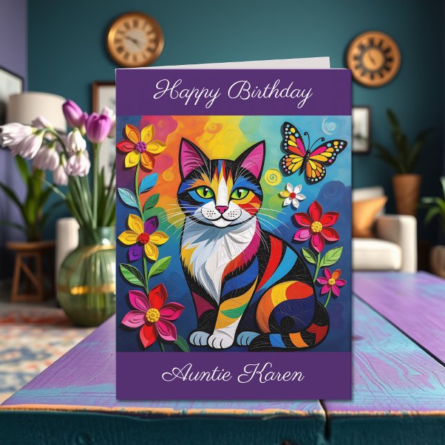 Personalized Happy Birthday for Her | Cute Cat Card (Creator Uploaded)