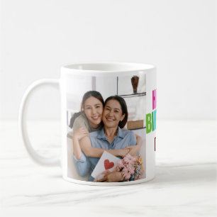 Personalized Happy Birthday Grandma Photo Name Coffee Mug