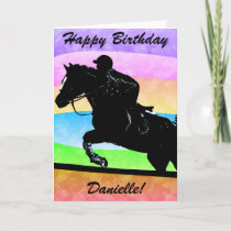 Personalized Happy Birthday Horse Card