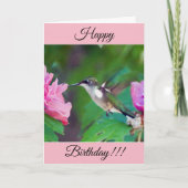 Personalized Happy Birthday Hummingbird Card | Zazzle