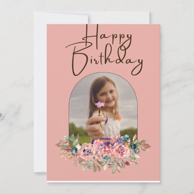 Personalized happy birthday invitation (Front)