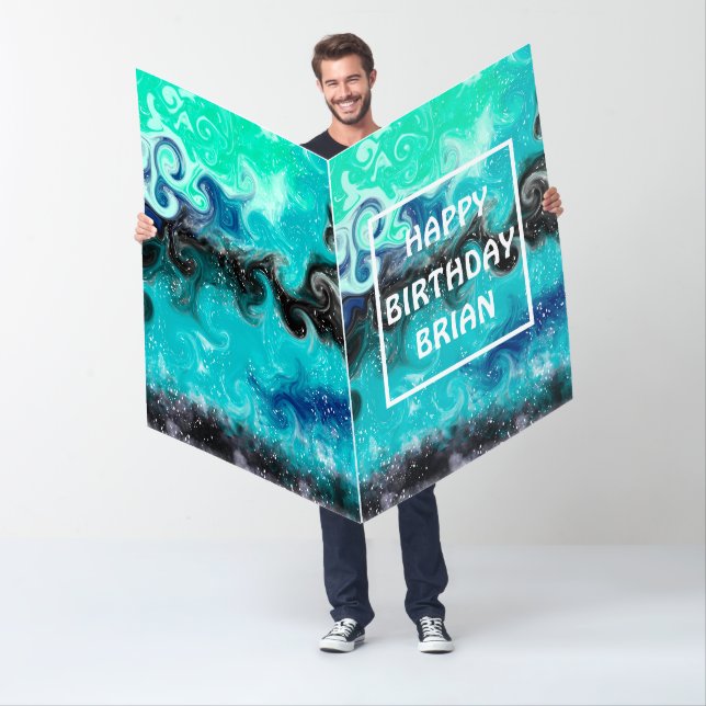 Personalized Happy Birthday Jumbo-Sized Card (In Situ)