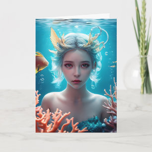 Personalized Happy Birthday Mermaid  Card