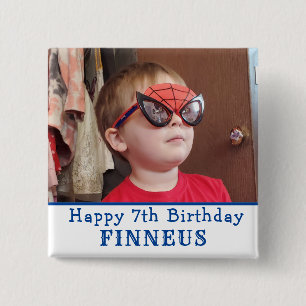 Personalized Happy Birthday Name and Age Button