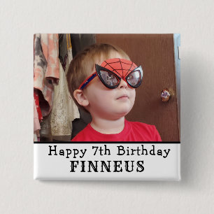 Personalized Happy Birthday Name and Age Button