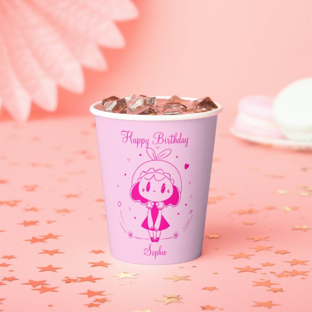 Personalized Happy Birthday  Paper Cups (Insitu)