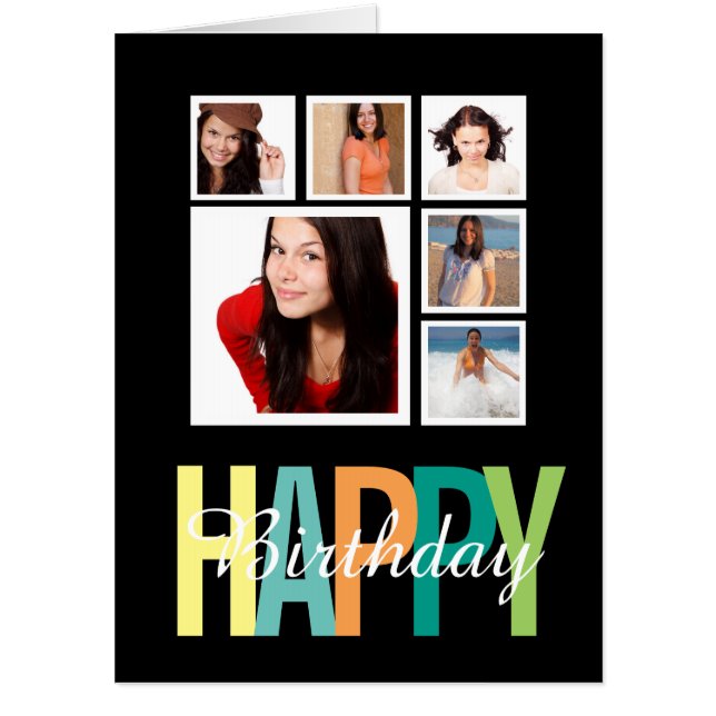 Personalized Happy Birthday Photo Card (Front)