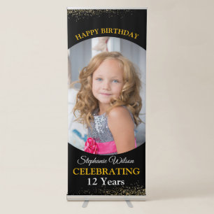 Personalized Happy Birthday Photo Celebration  Retractable Banner
