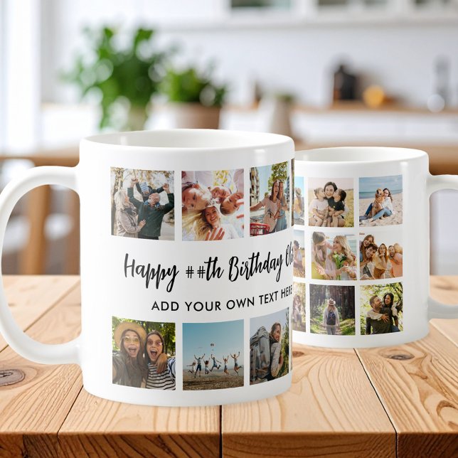 Personalized Happy Birthday Photo Collage Mug (Creator Uploaded)