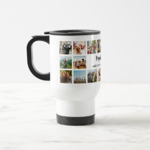 Personalized Happy Birthday Photo Collage Travel Mug