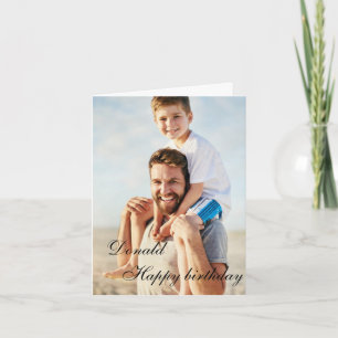 Personalized Happy Birthday Photo Colorful Card
