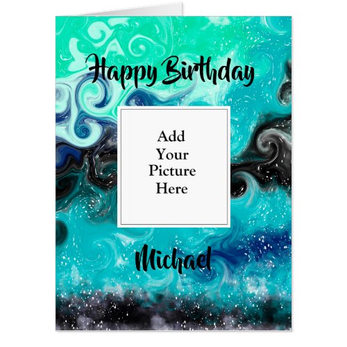 Personalized Happy Birthday Photo Jumbo  Card