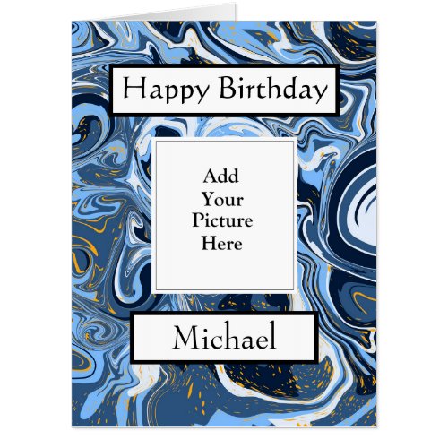 Personalized Happy Birthday Photo Jumbo    Card