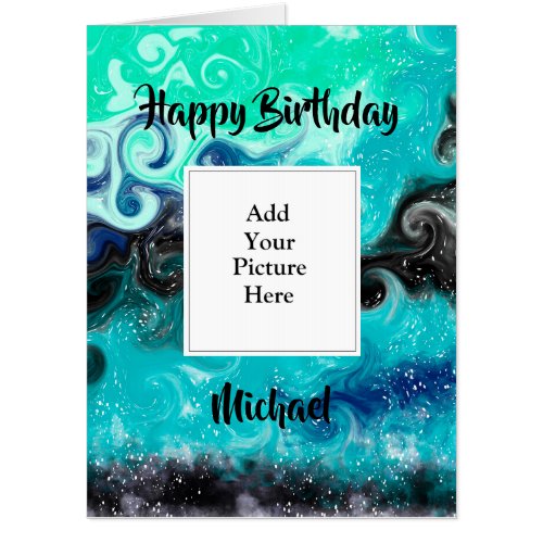 Personalized Happy Birthday Photo Jumbo Card