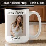 Personalized Happy Birthday Photo Mug for Her, Mom<br><div class="desc">Celebrate a special birthday with this personalized photo mug! Customize with a name and picture for a unique gift. Perfect for moms, grandmas, sisters, daughters, coworkers, besties, and friends. A thoughtful keepsake for her special day! happy birthday mug, personalized photo mug, custom name mug, photo gift, custom photo mug, birthday...</div>