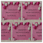 Personalized Happy Birthday Photo Wall Fabric