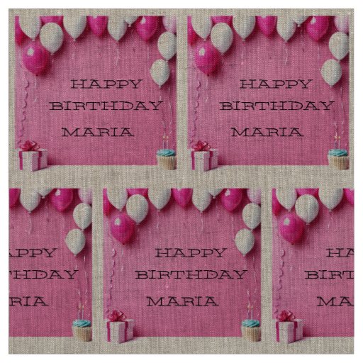 Personalized Happy Birthday Photo Wall Fabric