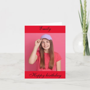 Personalized Happy Birthday Photo wife quotes Card