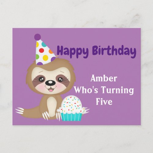 Personalized Happy Birthday Postcard