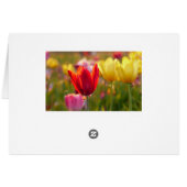 Personalized Happy Birthday Pretty Tulips Card (Back Horizontal)