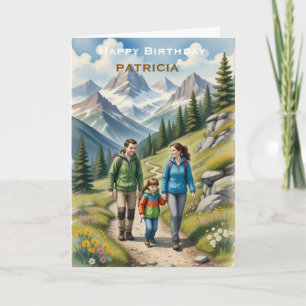 Personalized Happy Birthday Rock Climber Adventur Card