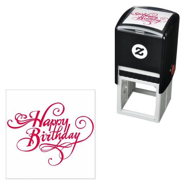 Personalized Happy Birthday Self-Inking Stamp (In Situ)