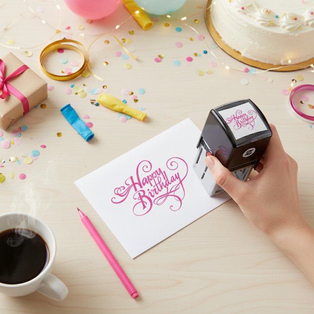 Personalized Happy Birthday Self-Inking Stamp (Personalized Happy Birthday Self-Inking Stamp)