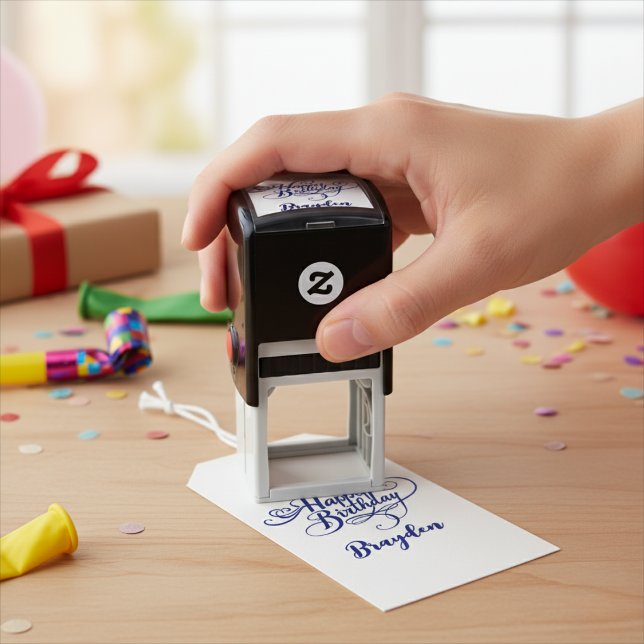 Personalized Happy Birthday Self-Inking Stamp (Personalized Happy Birthday Self-Inking Stamp)