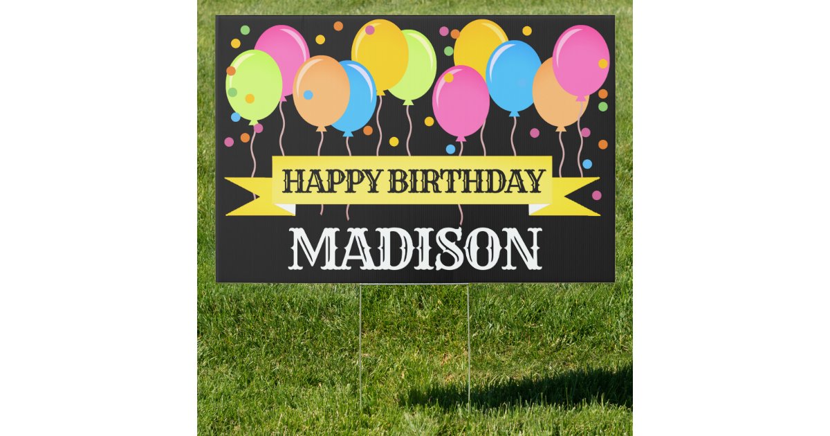 Personalized Happy Birthday Sign | Zazzle