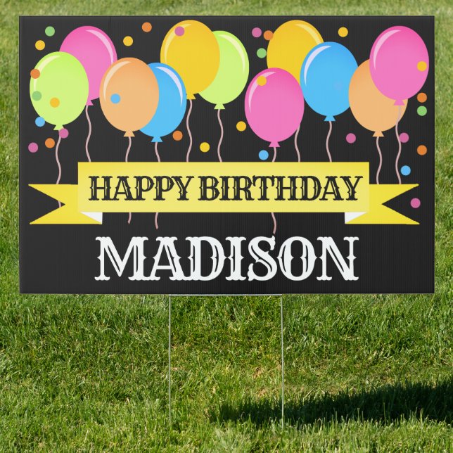Personalized Happy Birthday Sign (Insitu)