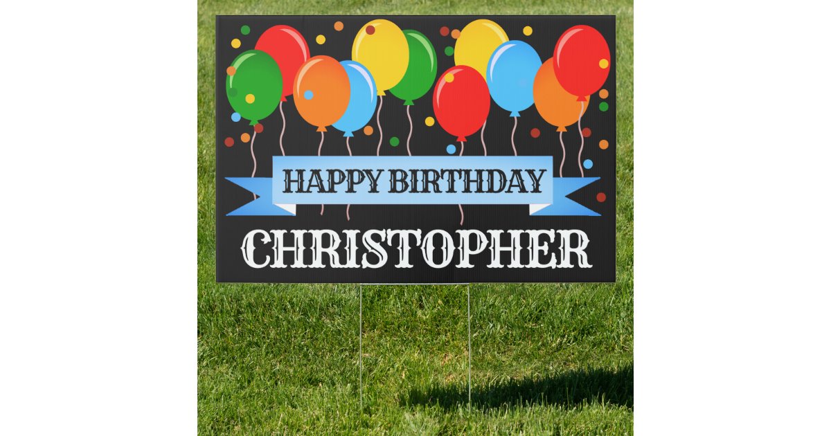 Personalized Happy Birthday Sign | Zazzle.com