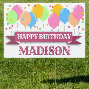 Personalized Happy Birthday Sign