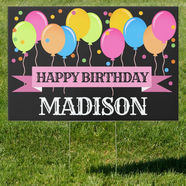 Personalized Happy Birthday Sign (Insitu)