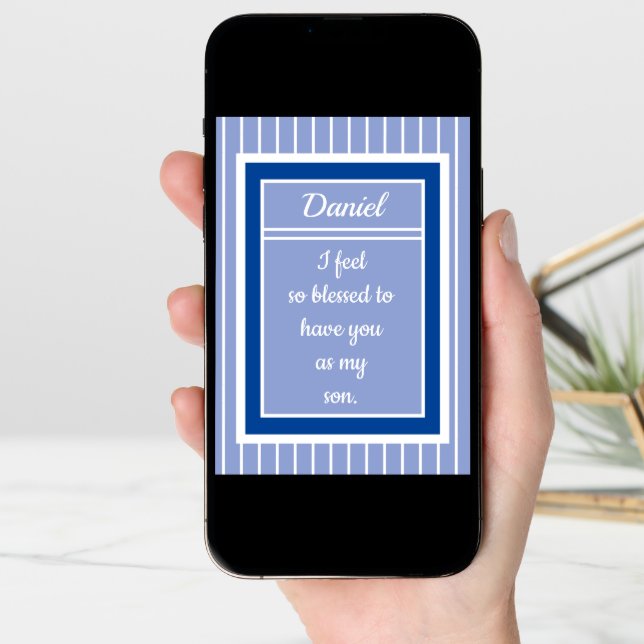 Personalized Happy Birthday son card (Front Digital)