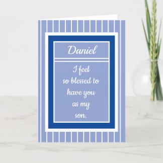 Personalized Happy Birthday son card